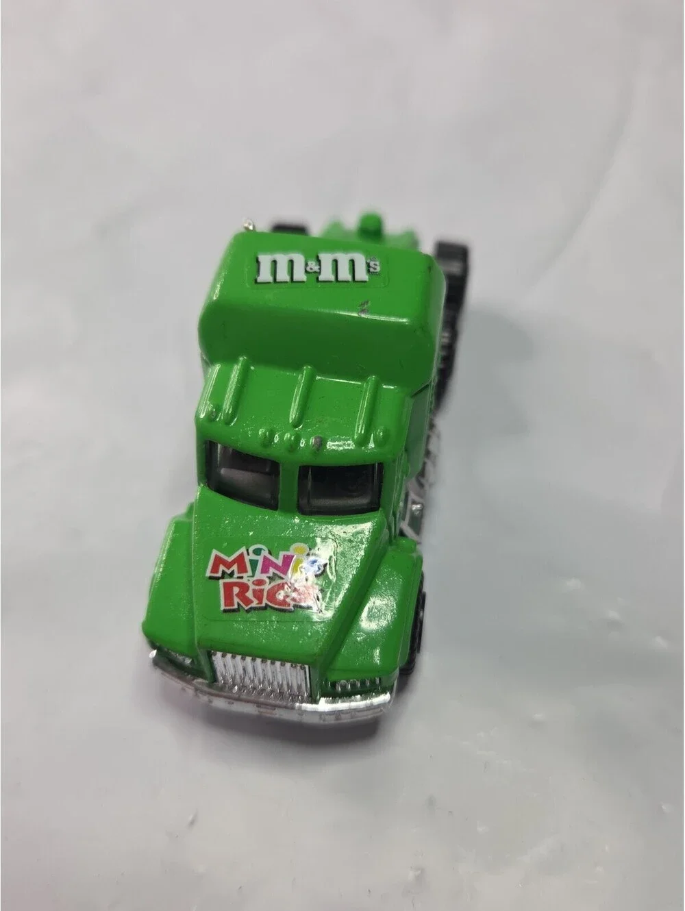 M&M’s Minis Rigs Die Cast Diesel Semi Truck Cab Rig GREEN